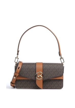 Michael Kors Brown/ Acron Ladies Greenwich Medium Logo Shoulder Bag