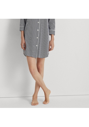 Striped Cotton Jersey Sleep Shirt