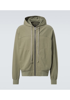 Rick Owens Zip-up cotton jersey hoodie