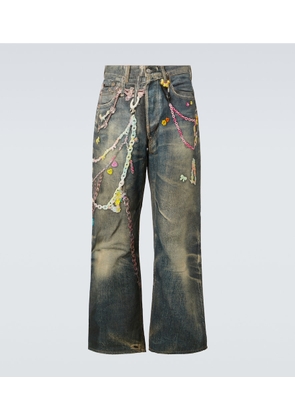 Acne Studios 1981M trompe l'oil wide-leg jeans