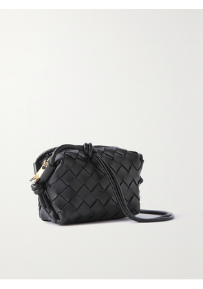 Bottega Veneta - Loop Candy Intrecciato Leather Shoulder Bag - Black - One size