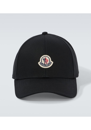 Moncler Logo cotton gabardine baseball cap