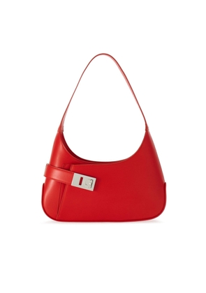 Ferragamo Archive Calfskin Leather Hobo Shoulder Bag in Red