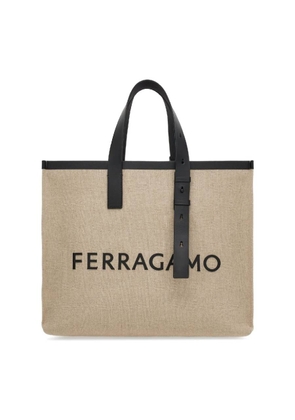 Ferragamo Embossed Logo Tote Bag