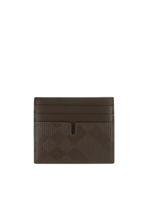 Burberry Check Pattern Leather Card Case