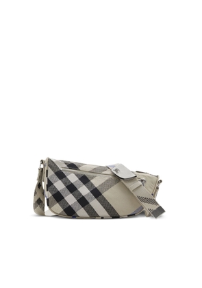 Burberry Small Shield Checked Pattern Messenger Bag