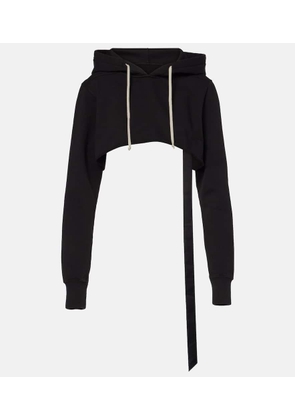 Rick Owens Cropped cotton hoodie