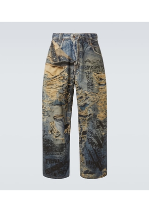 Acne Studios 2023 trompe l'oil wide-leg jeans