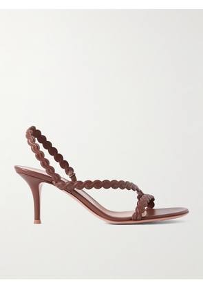 Gianvito Rossi - 80 Leather Slingback Sandals - Brown - IT35,IT35.5,IT36,IT36.5,IT37,IT37.5,IT38,IT38.5,IT39,IT39.5,IT40,IT40.5,IT41,IT41.5,IT42
