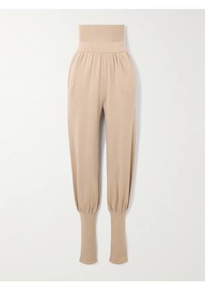 Altuzarra - Xander Mulberry Silk And Cotton-blend Tapered Pants - Neutrals - x small,small,medium,large,x large