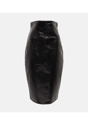 Rick Owens Denim midi skirt
