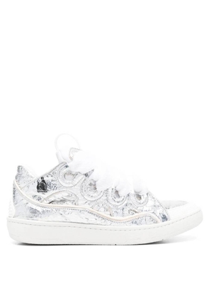 Lanvin Curb Metallic Leather Sneakers