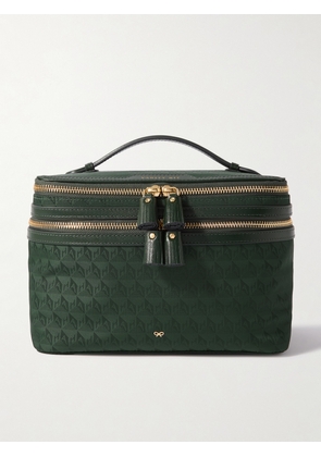 Anya Hindmarch - Vanity Kit Leather-trimmed Nylon-jacquard Cosmetics Case - Green - One size