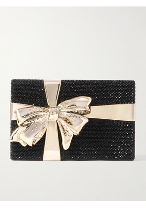 Judith Leiber Couture - Gift Box Surprise Crystal-embellished Gold-tone Clutch - Black - One size