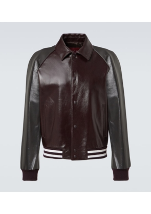 Gucci Leather bomber jacket
