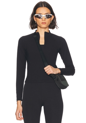 YEAR OF OURS Studio Pull Over Jacket in Black - Black. Size L (also in M, S, XS).