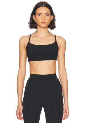 YEAR OF OURS Studio Racer Sports Bra in Black - Black. Size L (also in M, S, XS).