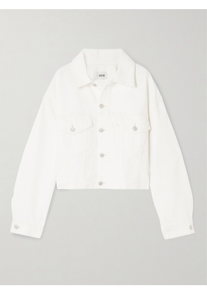 AGOLDE - Palmer Cropped Recycled-denim Jacket - White - x small,small,medium,large,x large
