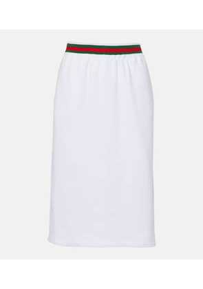 Gucci Cotton jersey midi skirt