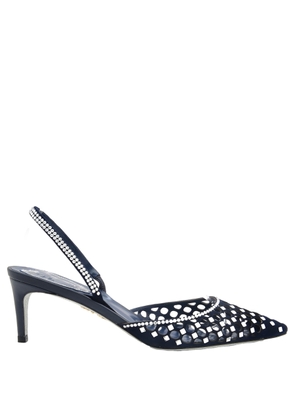 Rene Caovilla Carrie Crystal Embellished Slingback Pumps