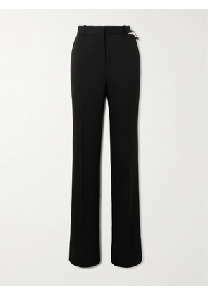 Versace - Embellished Cutout Wool-blend Slim-leg Pants - Black - IT36,IT38,IT40,IT42,IT44,IT46,IT48