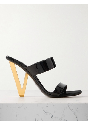 Versace - Embellished Patent-leather Sandals - Black - IT36,IT36.5,IT37,IT37.5,IT38,IT38.5,IT39,IT39.5,IT40,IT41