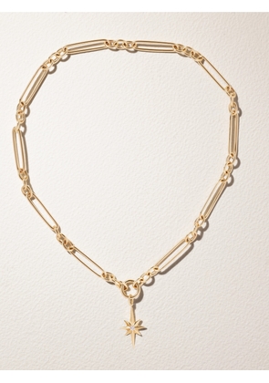 Lucy Delius - Fluted Star Trombone Link 14-karat Recycled Gold Diamond Necklace - One size