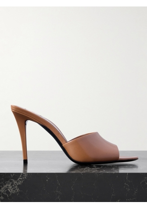 SAINT LAURENT - Romy Leather Mules - Brown - EU 36,EU 37,EU 38,EU 39,EU 40,EU 41