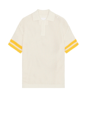 Givenchy Knitted Polo Shirt in Ivory - White. Size S (also in M).