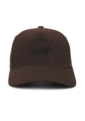Siegelman Stable x FWRD 5 Panel Hat in Chocolate Brown - Brown. Size all.