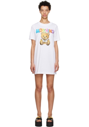 Moschino White Inflatable Teddy Bear Minidress