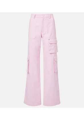 Gucci Mid-rise cotton canvas delave cargo pants