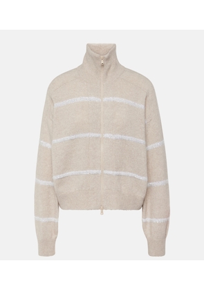 Brunello Cucinelli Zip-up cashmere-blend sweater