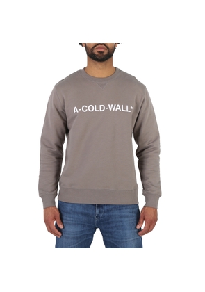 A Cold Wall Mens Mid Grey Essential Logo Crew Sweater