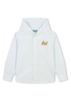 Kenzo Boys Stripe Hooded Cotton Oxford Shirt