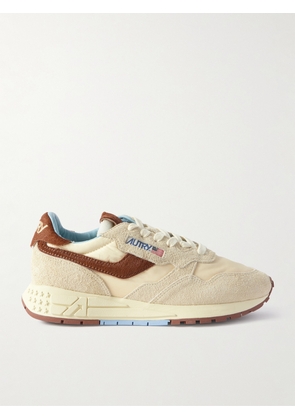 Autry - Reelwind Low Calf Hair-trimmed Suede And Shell Sneakers - Cream - IT35,IT36,IT37,IT38,IT39,IT40,IT41,IT42