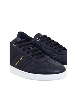 Ferragamo Logo-Print Almond-Toe Sneaker