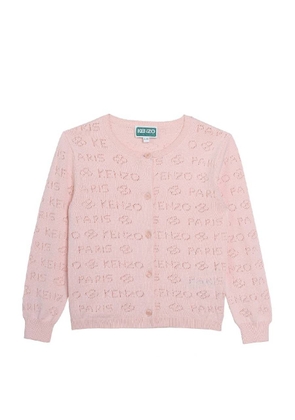 Kenzo Girls Logo Knitted Cotton Cardigan
