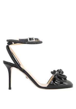 Mach & Mach Double Bow Strass Patent Leather Sandals