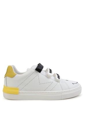 Little Marc Jacobs Kids Velcro Leather Smiley Sneakers