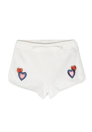 Stella McCartney Girls Heart Embroidery Drawstring Shorts