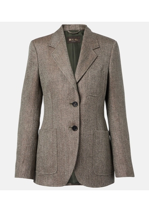 Loro Piana Eleanor chevron linen blazer