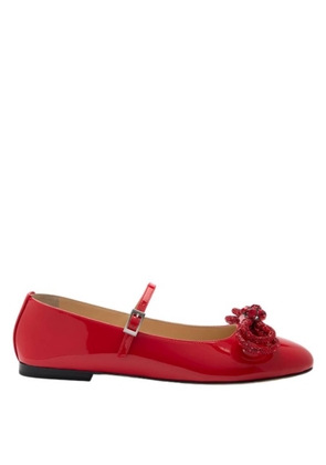 Mach & Mach Patent Bow-Detail Mary Jane Flats