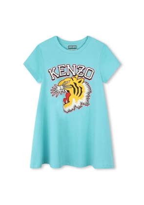 Kenzo Girls Varsity Tiger Print Cotton Dress