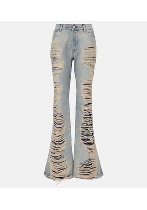 Acne Studios Distressed high-rise bootleg jeans