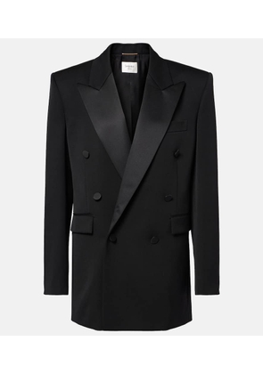 Saint Laurent Satin-trimmed wool tuxedo jacket