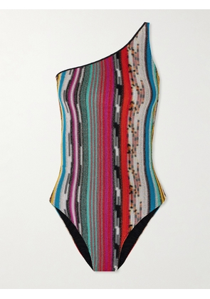 Missoni - Mare One-shoulder Metallic Crochet-knit Swimsuit - Multi - IT36,IT38,IT40,IT42,IT44,IT46,IT48