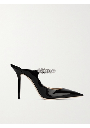 Jimmy Choo - Bing 100 Crystal-embellished Patent-leather Mules - Black - IT34,IT35,IT35.5,IT36,IT36.5,IT37,IT37.5,IT38,IT38.5,IT39,IT39.5,IT40,IT40.5,IT41,IT41.5,IT42