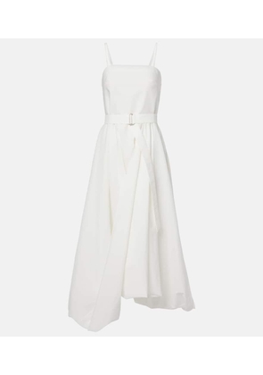 Brunello Cucinelli Cotton-blend midi dress