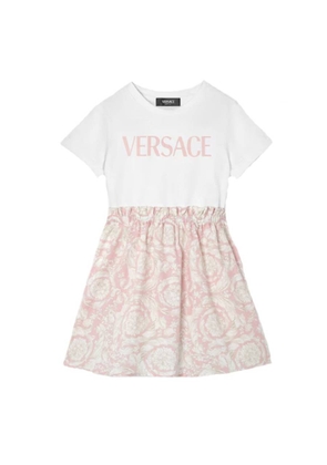 Young Versace Girls Barocco Print T-Shirt Dress